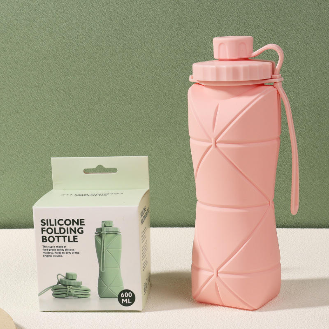 folding water bottle – 600ml for hiking & travel