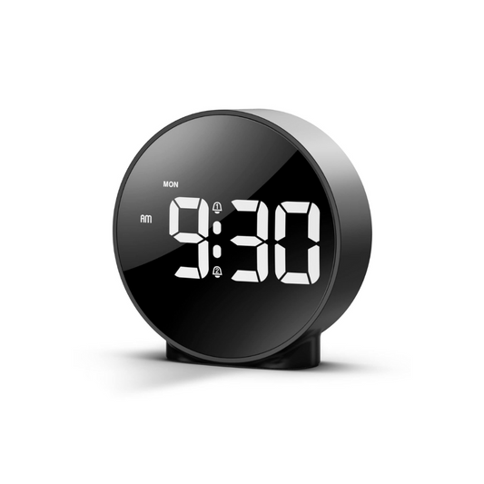curved design led display digital alarm clock