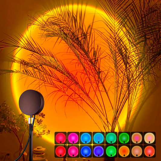 sunset effect lamp – 16 colors romantic night light