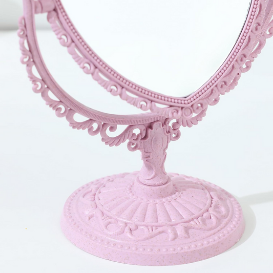 Adorably Chic: Elevate Your Vanity with the Pink Heart Mirror!