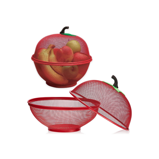 apple-shaped fruit storage mesh container basket