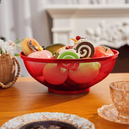 apple-shaped fruit storage mesh container basket