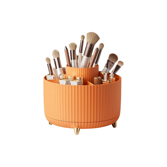 rotating cosmetics tools organizer storage box
