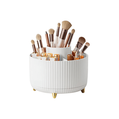 rotating cosmetics tools organizer storage box