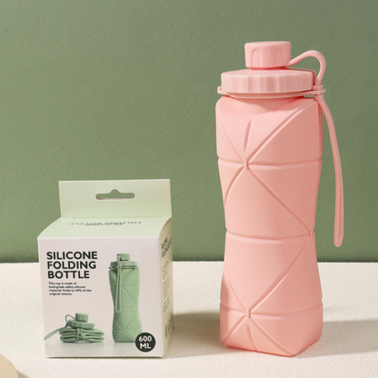 folding water bottle – 600ml for hiking & travel