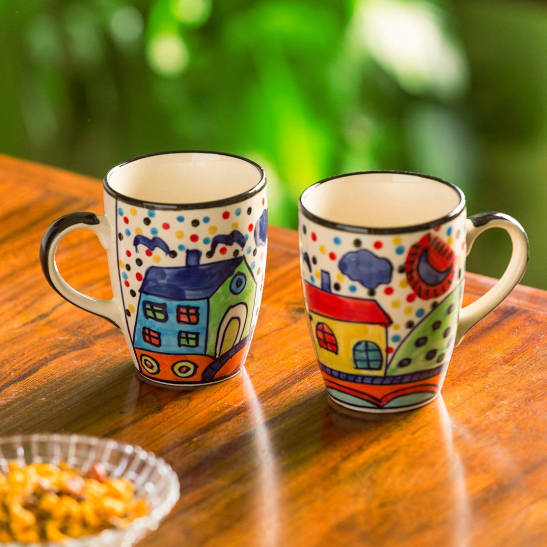 colorful ceramic mug – 270ml for coffee & tea