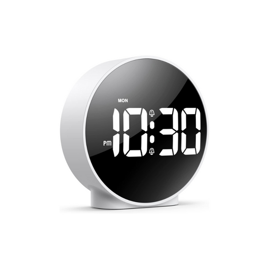 curved design led display digital alarm clock