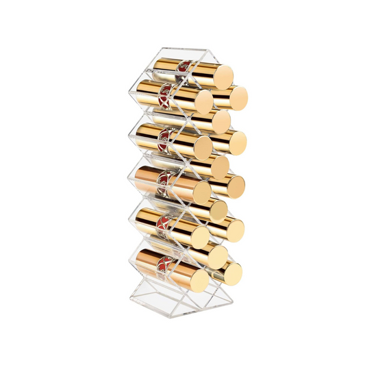 acrylic lipstick organizer stand – 16 slot display