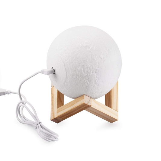 modern moon night light – lamp with wooden holder