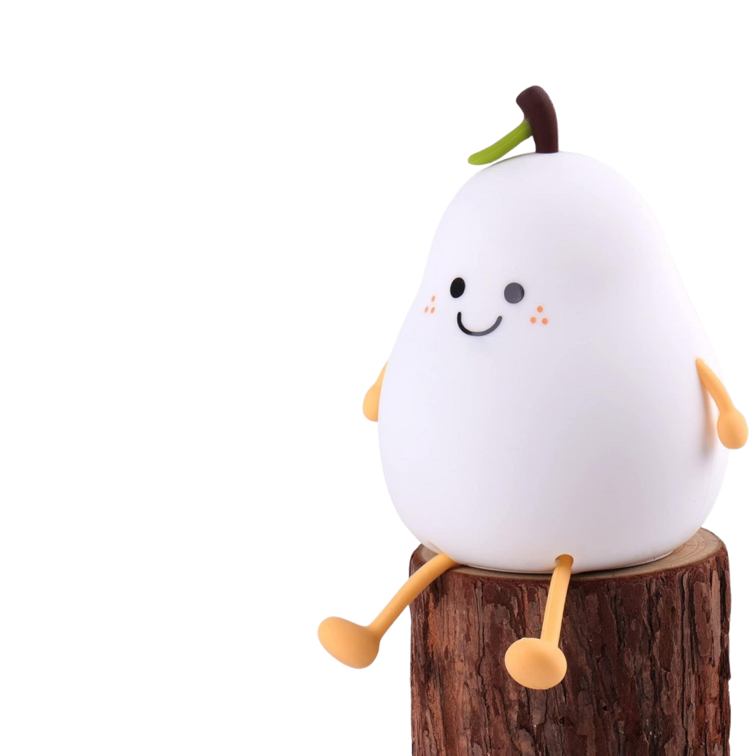 silicone body pear night light soft-glow lamp