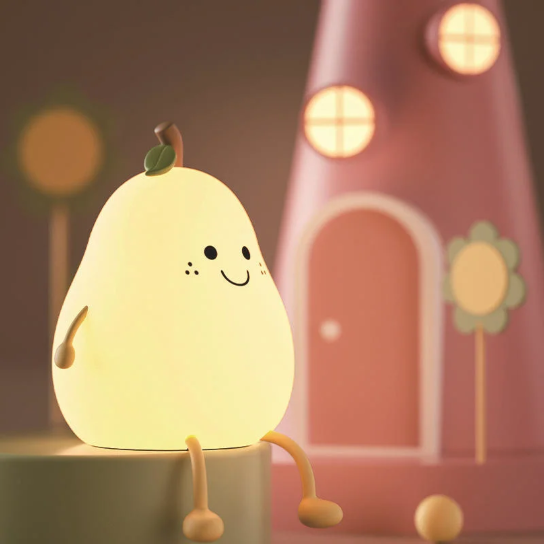 silicone body pear night light soft-glow lamp