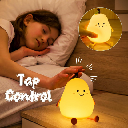 silicone body pear night light soft-glow lamp