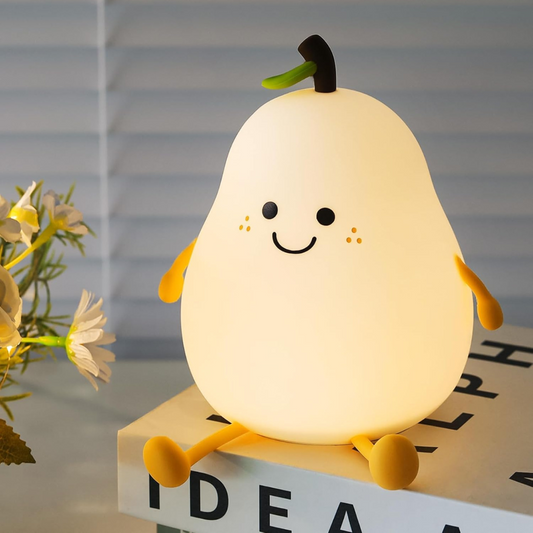 silicone body pear night light soft-glow lamp
