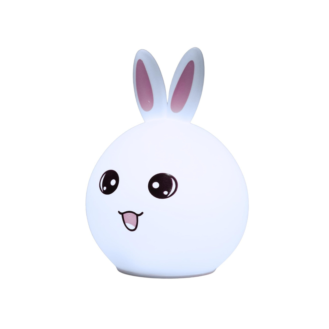 soft silicone cute rabbit night light lamp