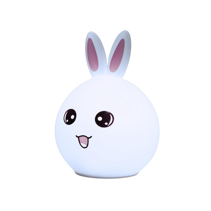 soft silicone cute rabbit night light lamp