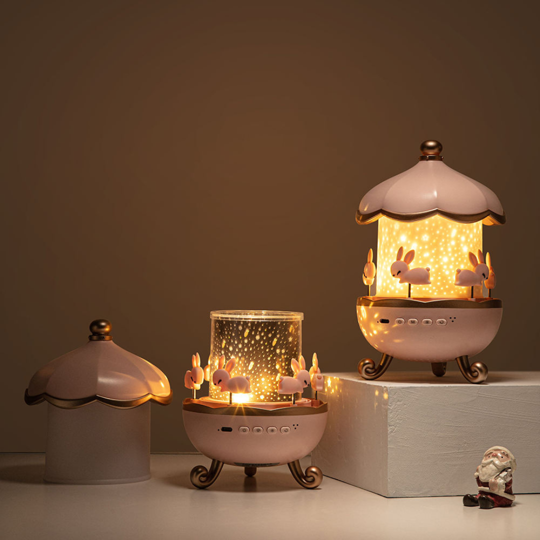 carousel night light – lamp with mermaid ocean scene