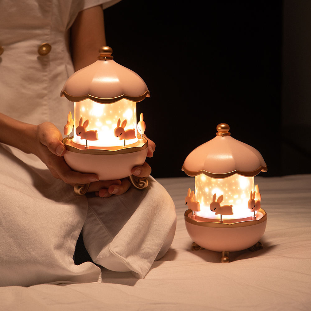 carousel night light – lamp with mermaid ocean scene