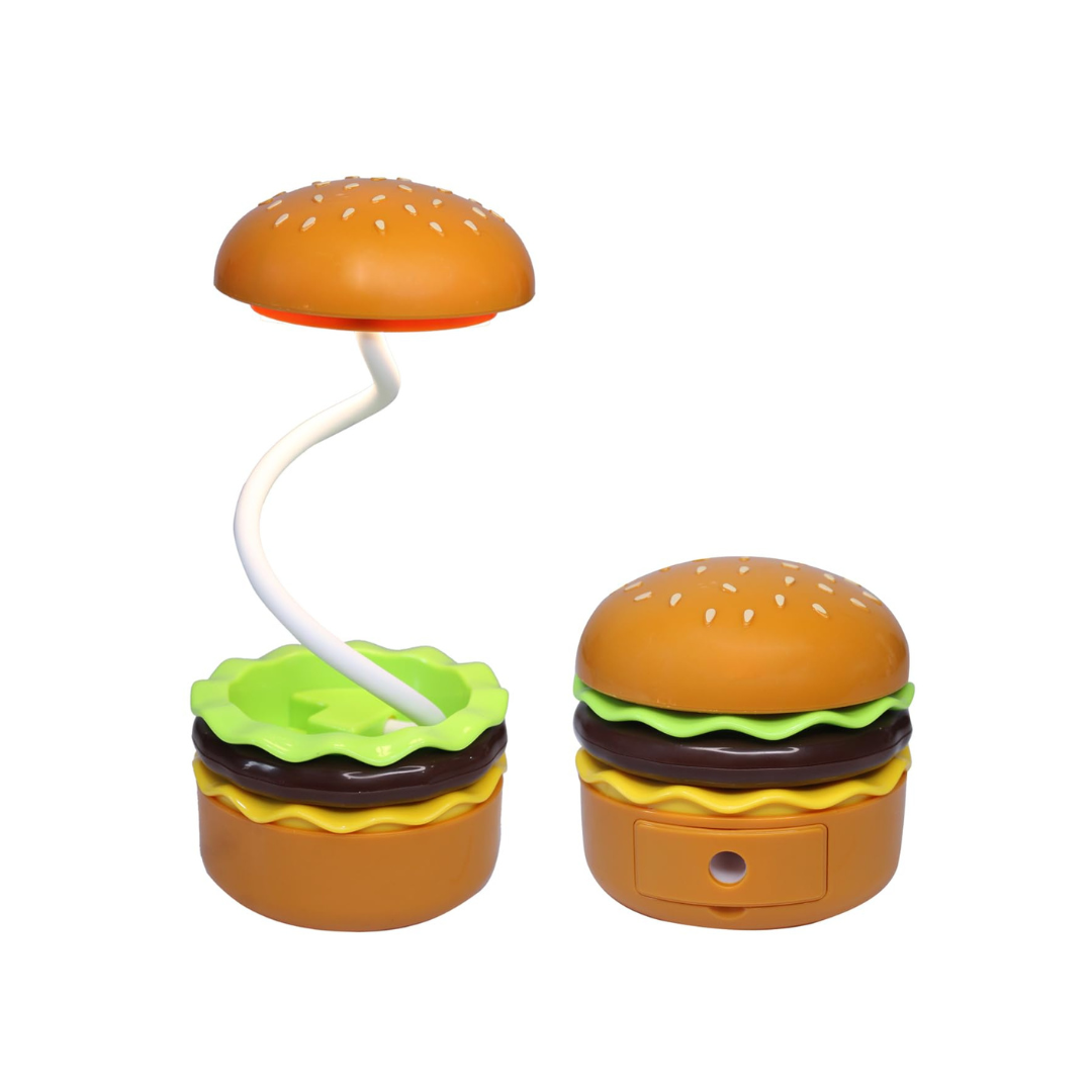 rechargeable burger shape study desk light lamp