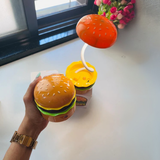 rechargeable burger shape study desk light lamp
