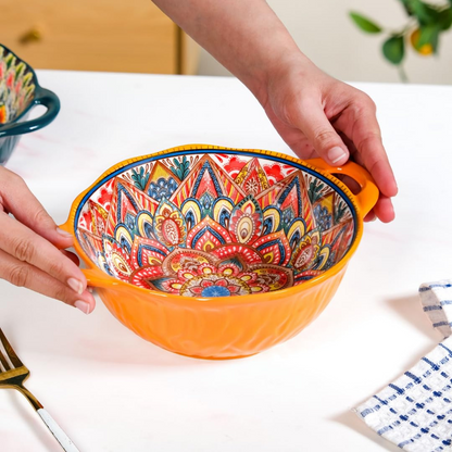 vibrant double handle serving bowl – 1500ml